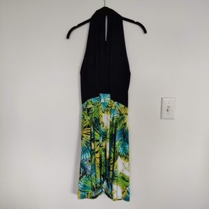 Black and Floral Romper